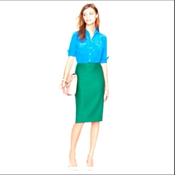 J. Crew Womens No. 2 Pencil Skirt- Italian Wool Pencil Skirt - Picture 2 of 10
